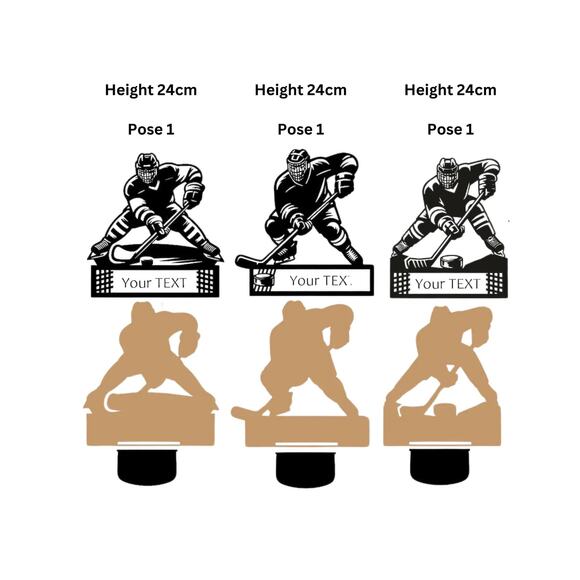 Personalized HOCKEY Sign Laser Engraved Gift Custom Plaque Sports Trophy - Picture 2 of 3